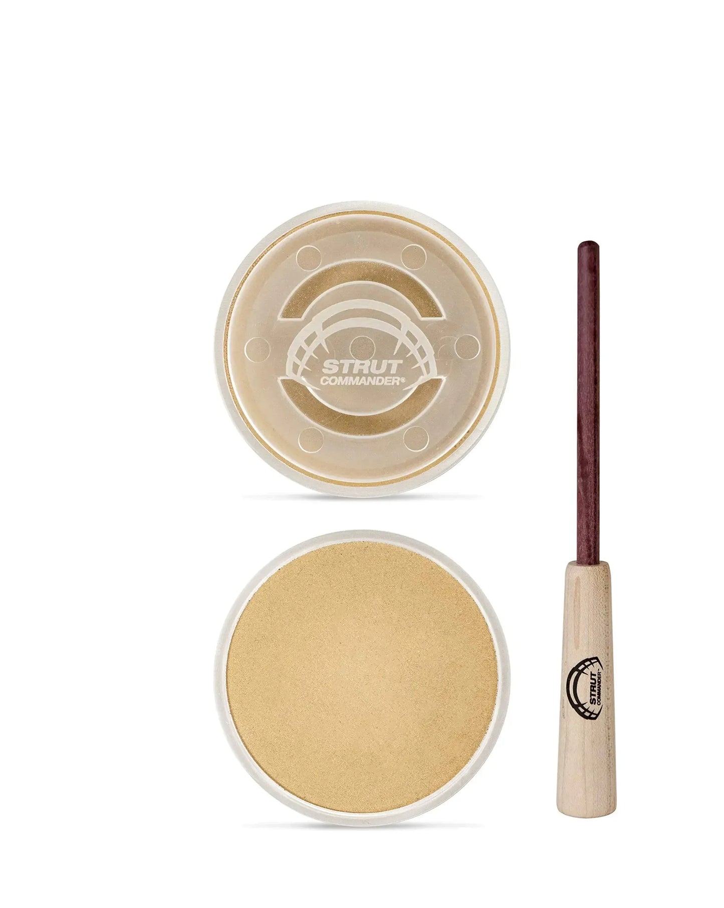 Strut Commander turkey call pot and striker for hunting, essential outdoor gear from Hacksoutdoors