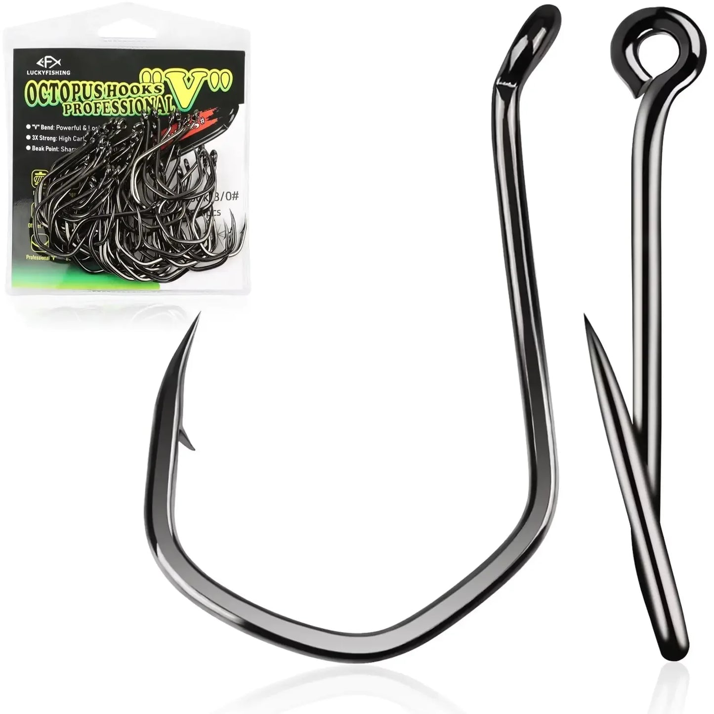 Pack of durable octopus fishing hooks for camping and outdoor adventures by Hacksoutdoors