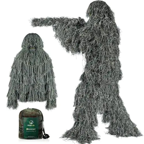 Kalkal DIY Customizable 3D Ghillie Camo Suit for Hunters