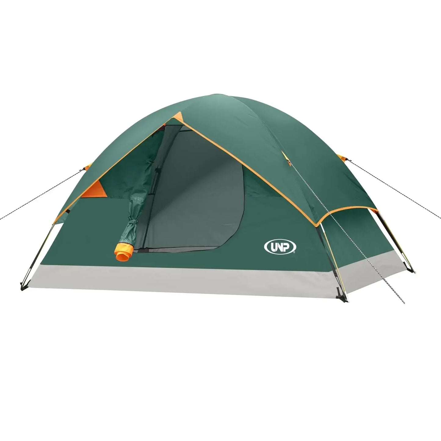 Green dome camping tent with open door, durable outdoor gear from Hacksoutdoors