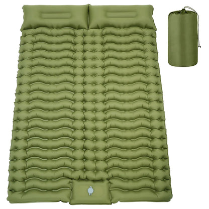 Twin Air Mat for Camping - 4" Self-Inflating with Built-in Pillow