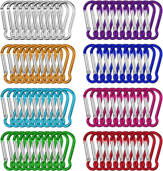Mini Keychain Carabiner Clips 80Pcs