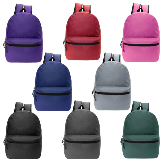 24-Pack 17" Educational Backpacks - Assorted Colors