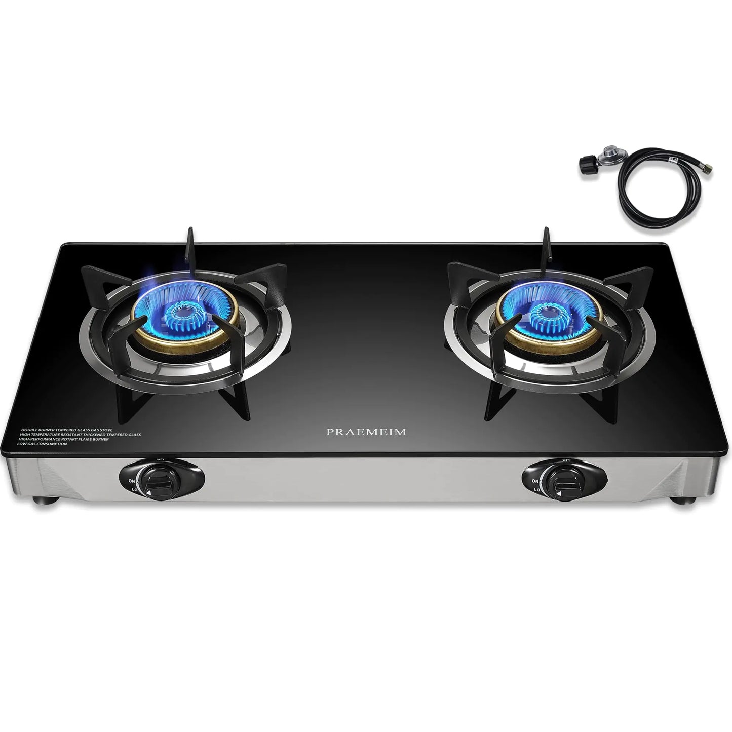 PRAEMEIM Dual Burner Portable Propane Stove