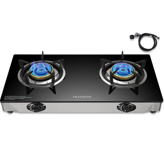 PRAEMEIM Dual Burner Portable Propane Stove