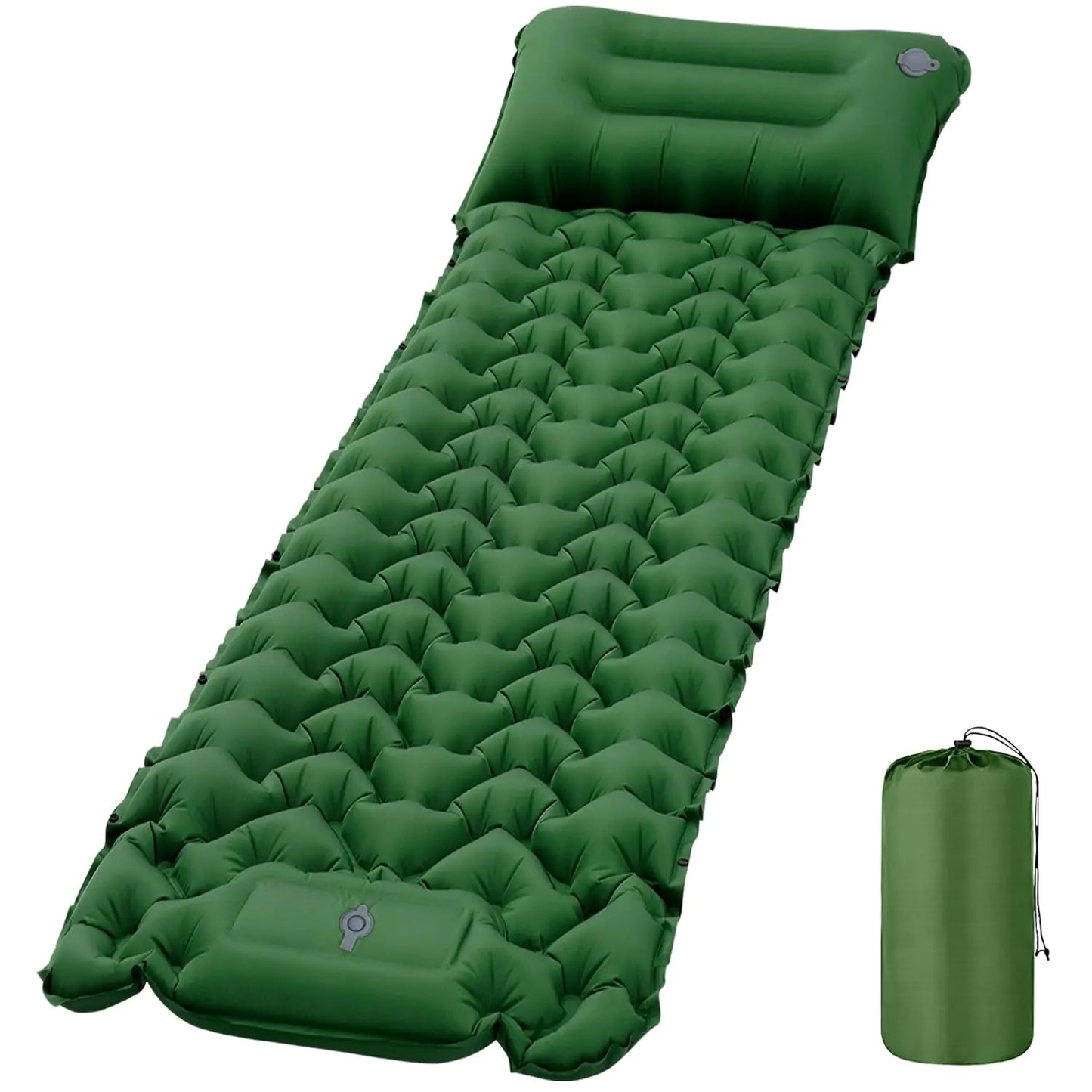 50D Ripstop Camp Mat: Inflatable & Waterproof with Built-in Pillow