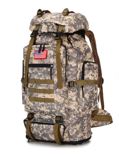 KXBUNQD 100L Hiking Camping Backpack Tactical Backpack for Men Large Survival Hunting Waterproof Backpack Molle Rucksack Military Camping Backpacking Daypack